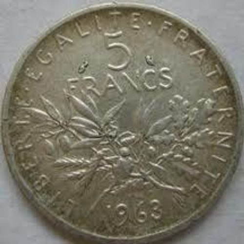 Pièce 5 Francs Argent 1963