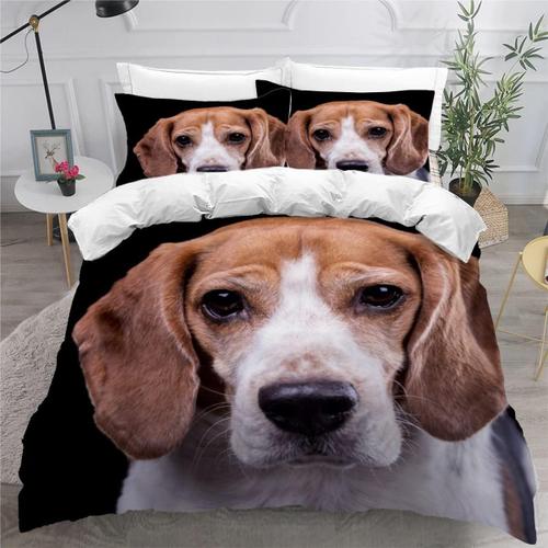 D Beagles Parure De Lit Personnes Chien De Compagnie Housse De Couette X Enfant Adultes Literie En Microfibre Pi¿¿Ces Avec Fermeture ¿¿Clair Et