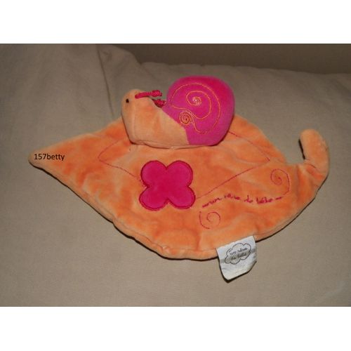 Doudou Escargot Sur Feuille Orange Et Rouge Un Rêve De Bébé Cmp.