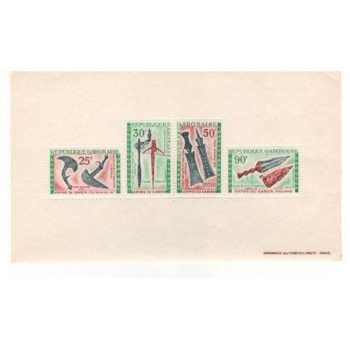 Bloc De 4 Timbres Neufs Gabon 1970