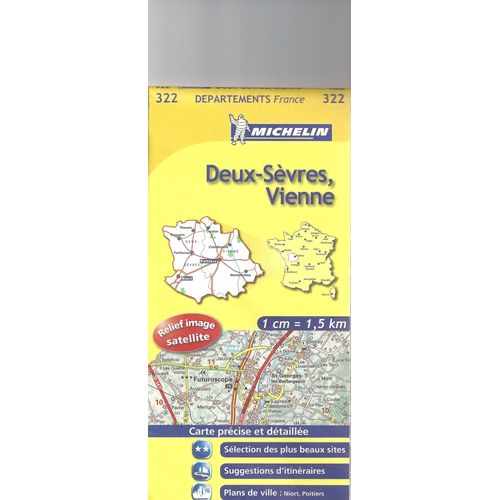 Deux-Sèvres, Vienne - Carte Nationale N° 322 - 1/150 000