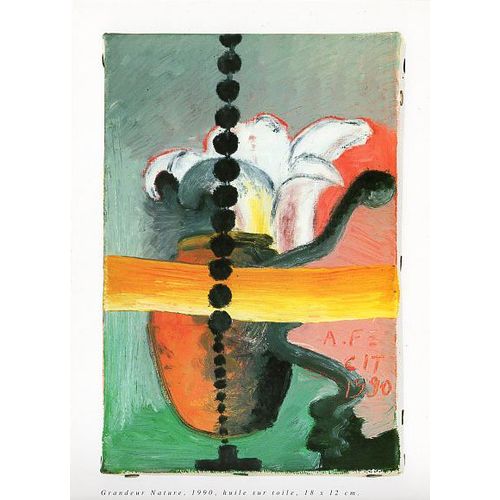 Carton D'invitation De L'exposition De Jean-Michel Alberola En Novembre - Décembre 1990 À La Galerie Daniel Templon