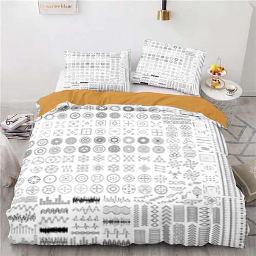 Geometrique G¿¿Om¿¿Trique G¿¿Om¿¿Trie Housse De Couette Personnes Fille Doux Confortable Microfibre Parure Lit X Cm Parure Housse Couette X + X Taies D'oreiller Xcm