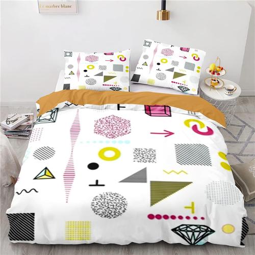 Microfibre Housse De Couette Enfant X Doux Confortable X Cm Parures De Lit Geometrique G¿¿Om¿¿Trique G¿¿Om¿¿Trie Sets De Housses De Couettes + X Taies D'oreiller Xcm