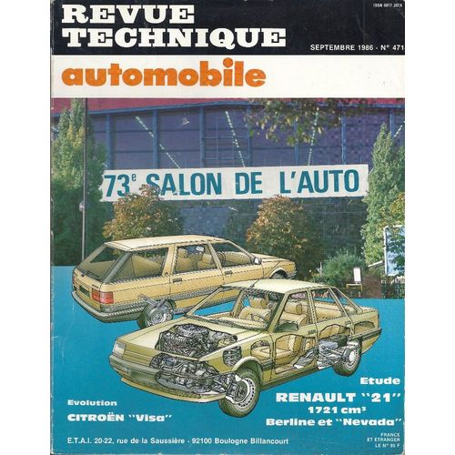 Rta N° 471 ¿ Renault R21 ¿ Evolution Citroën Visa ¿ Septembre 1986