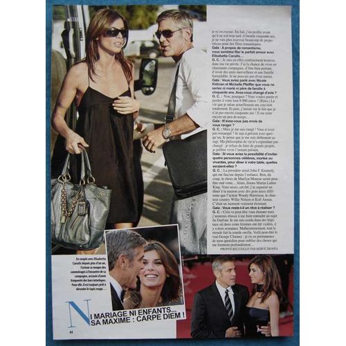Gala N°900, Coupure De Presse: George Clooney, Élisabetta Canalis