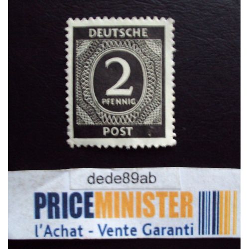 Allemagne..Deutsche Post 2 Pfennig.(Noir)
