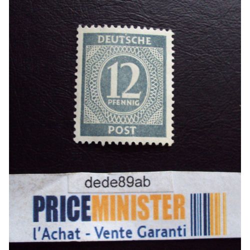 Allemagne..Deutsche Post 12 Pfennig.(Gris Bleu).