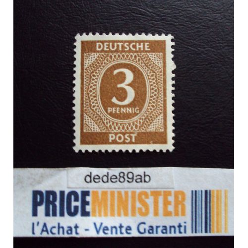 Allemagne..Deutsche Post 3 Pfennig.(Marron)