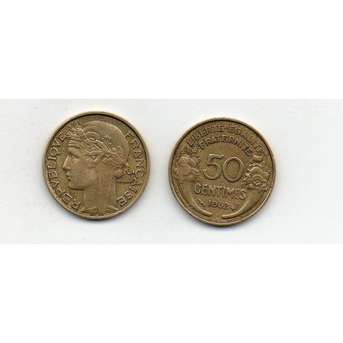 50 Centimes 1932 Morlon Bronze-Alu 9 Et 2 Ouverts