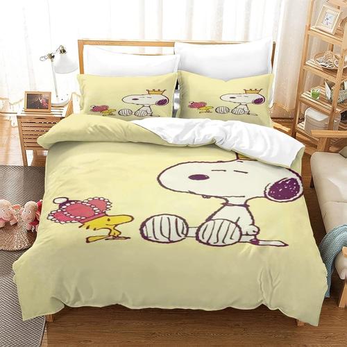 Snoopy Ensemble De Couvercle De Couette Doux En Pi¿¿Ces Avec Fermeture ¿¿ Fermeture ¿¿Clair De Taie D'oreiller Emp¿ºchez L'ensemble De Literie Allergique Adapt¿¿E ¿¿ Toutes Sortes De Pe