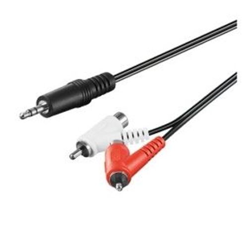 Câble audio stéréo Jack 3.5mm vers 2xRca mâle+femelle, 1.5m cd50213