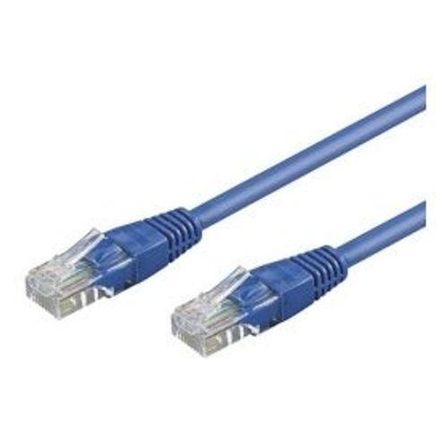 goobay - Cordon de raccordement - RJ-45 (M) pour RJ-45 (M) - 2 m - UTP - CAT 6 - rond - bleu
