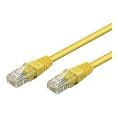 goobay - Cordon de raccordement - RJ-45 (M) pour RJ-45 (M) - 2 m - UTP - CAT 6 - rond - jaune