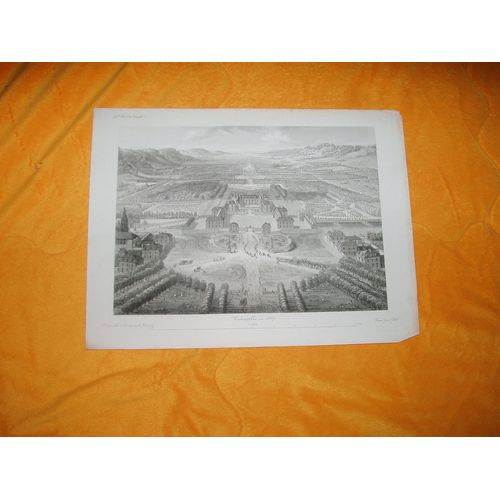 Gravure Eau-Forte Versailles En 1667 Diagraphe Et Pantographe Gavard / Gallerie Historique De Versailles Datant Du Xix Eme Siecle No Copy