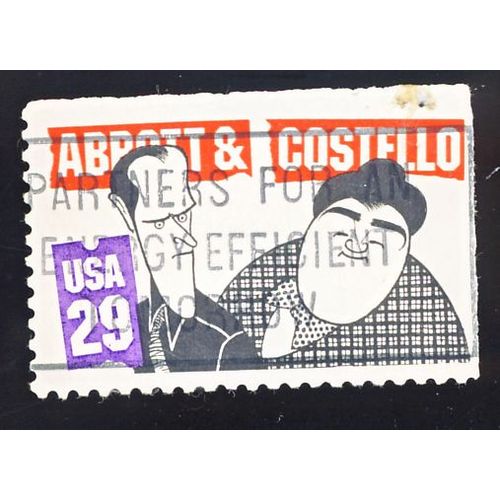 Timbre U S A, Abbot & Costello, U S A 29 Cents, Oblitéré