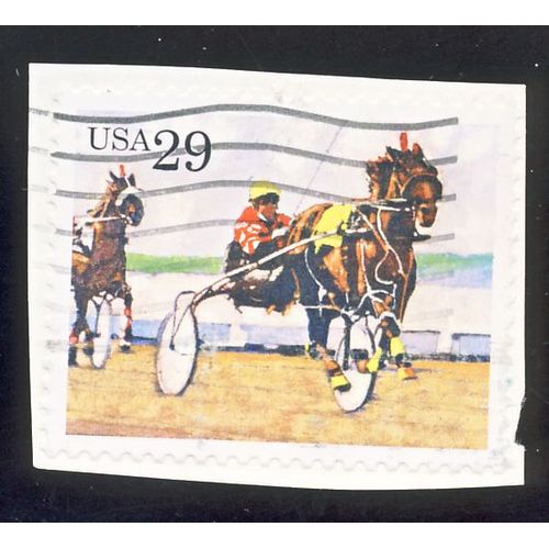 Timbre U S A, Course De Trot Attelé, U S A 29 Cents, Oblitéré