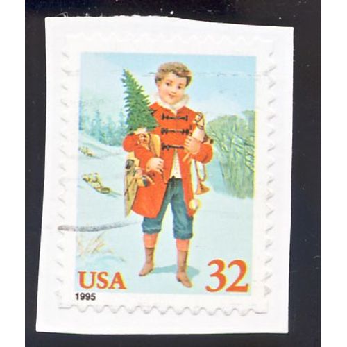 Timbre U S A,  Christmas Enfant Et Sapin, U S A 32 Cents, Oblitéré