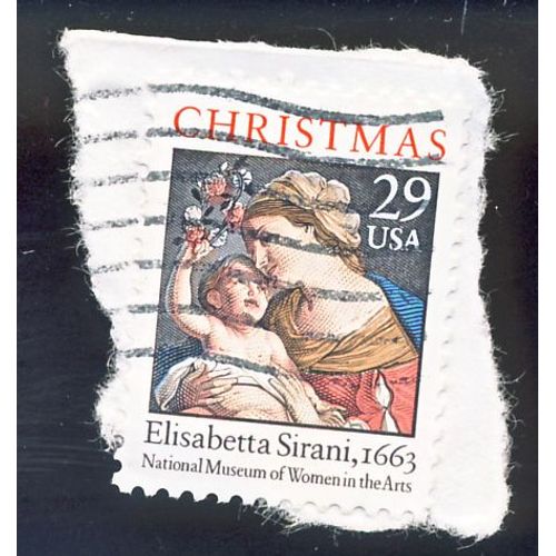 Timbre U S A, Christmas, Elisabetta Strani 16636, National Museum Of Women In The Arts,  29 Cents U S A, Oblitéré