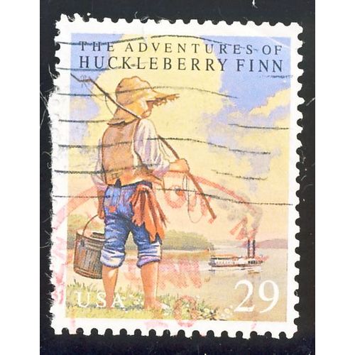Timbre U S A, The Adventures Of Huckelberry Fin (Les Aventures D'huckelberry Finn), U S A 29 Cents, Oblitéré