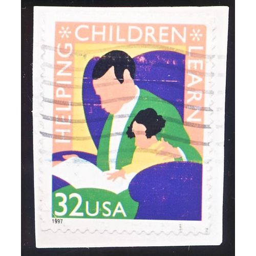 Timbre U S A, Helping Children Learn, U S A 32 Cents, Oblitéré