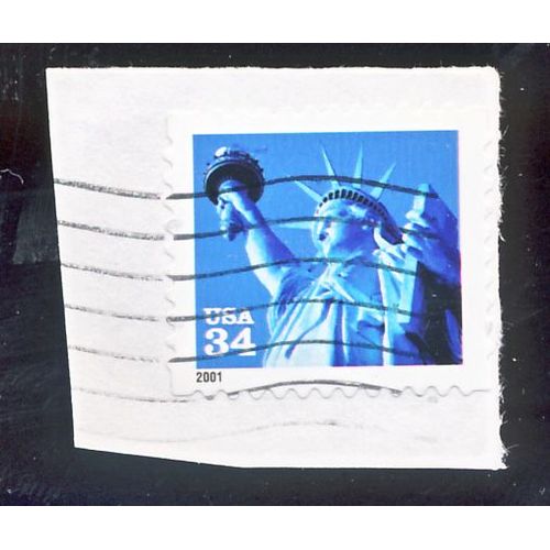 Timbre U S A, Statue De La Liberté, U S A 34 Cents, Oblitéré