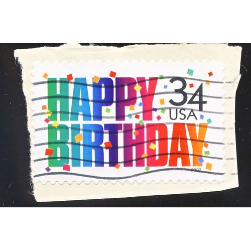 Timbe U S A, Happy Birthday, U S A 34 Cents, Oblitéré