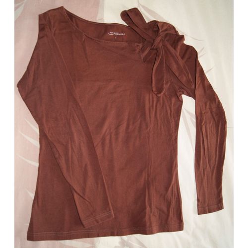 Polo Manches Longues Straboski Marron - Noeud Dans Le Cou - Taille S