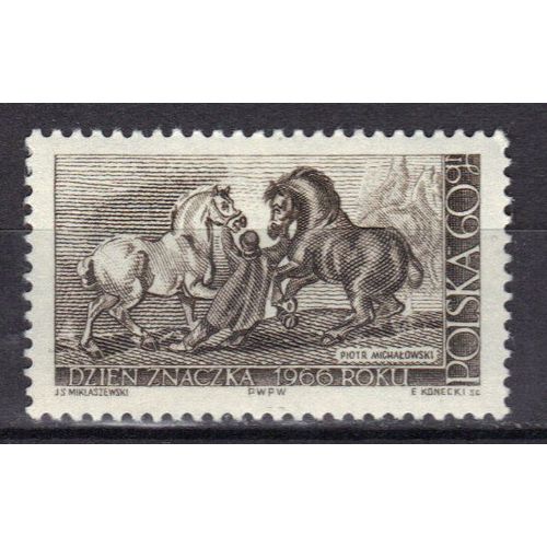 Pologne 1966 : Journée Du Timbre "Les Percheron" D'après Piotr Michialowski (1801-1855) - Timbre Neuf **