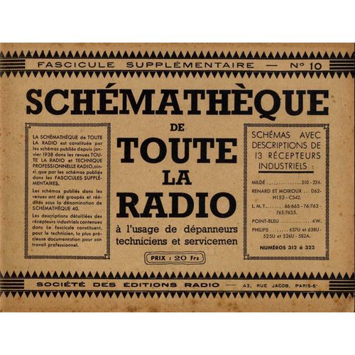 Fascicule Supplémentaire. N° 10. -