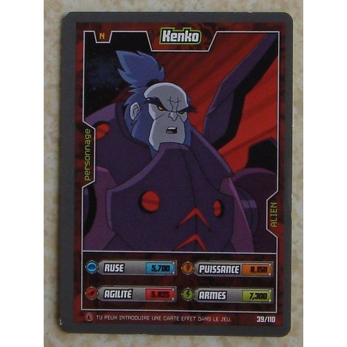 Carte Ben 10 Alien Aventures - Kenko 39/110 - Personnage Alien