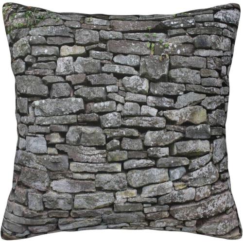 Housse De Coussin Vintage En Forme De Mur De Pierre - Décoration D'intérieur Pour Salon, Canapé, Lit, 45,7 X 45,7 Cm