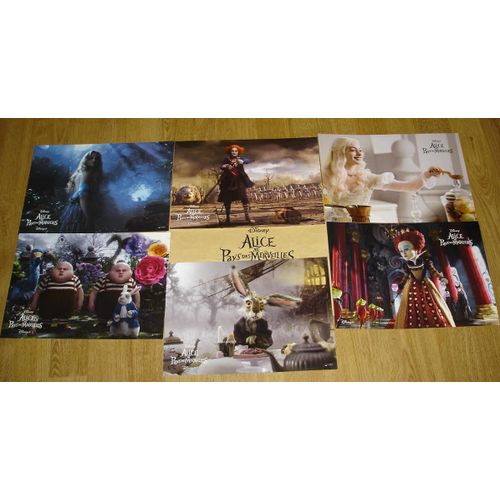 Alice Au Pays Des Merveilles Jeu De 6 Photos D'exploitation Cinématographique Originale - Format 20x29 Cm - De Tim Burton Avec Johnny Depp, Mia Wasikowska, Michael Sheen - Année 2009
