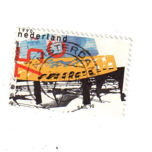 Timbre Oblitéré : Pays Bas , 1990