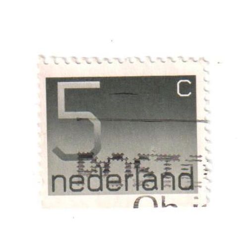 Timbre Oblitéré : Pays Bas , 5c