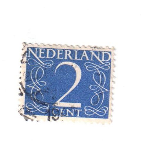 Timbre Oblitéré : Pays Bas , 2c
