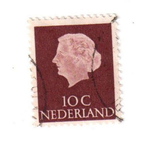 Timbre Oblitéré : Pays Bas , 10 C