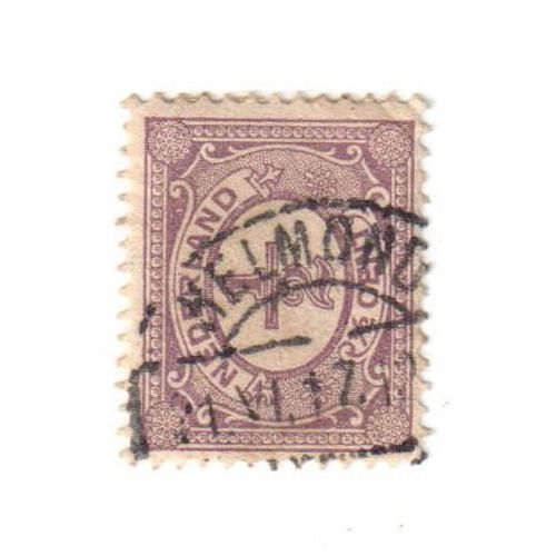 Timbre Oblitéré : Pays Bas : 1/2