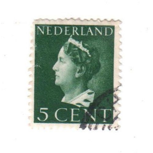 Timbre Oblitéré : Pays Bas , 5c