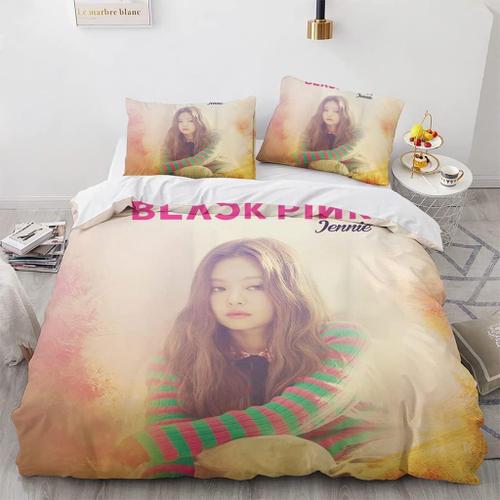 Bts Blackpink Parure De Lit ? Ensemble De Housse De Couette Avec Housse De Couette Et Taie D'oreiller, Doux Et Respirant, Pour Adolescents, Enfants, Garçons Et Filles