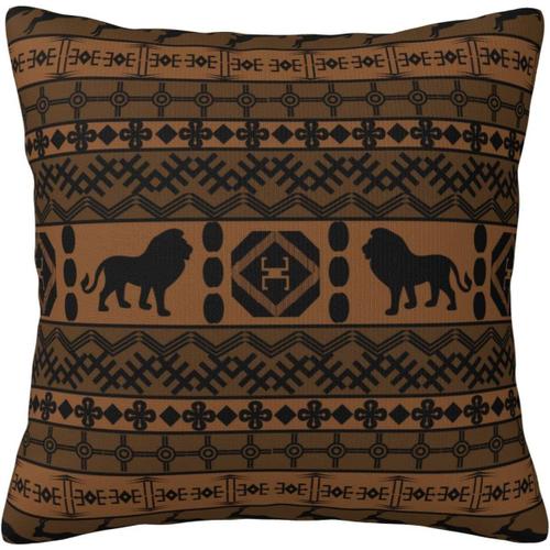 Taie D'oreiller À Motif Ethnique Africain, Motif Lion, Animaux, Géométrie, Housse De Coussin Décorative Pour La Maison, Pour Le Salon, Le Canapé, Le Lit, 45,7 X 45,7 Cm