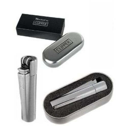 Briquet Clipper Deluxe Neuf Métal + Boite De Protection En Métal