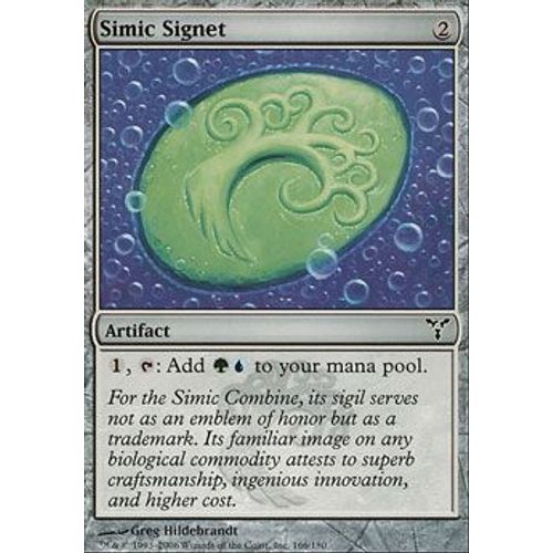 Cachet De Simic ( Simic Signet ) - Magic Mtg - Discorde Vf Mint 166 - C
