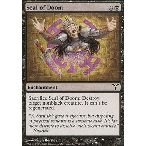 Sceau Du Destin ( Seal Of Doom ) - Magic Mtg - Discorde Vf Mint 53 - C