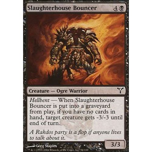 Videur Des Abattoirs ( Slaughterhaouse Bouncer ) - Magic Mtg - Discorde Vf Mint 54 - C
