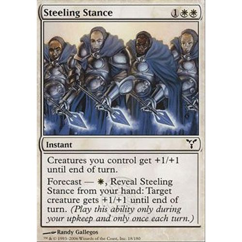 Position De Bravoure ( Steeling Stance ) - Magic Mtg - Discorde Vf Mint 18 - C