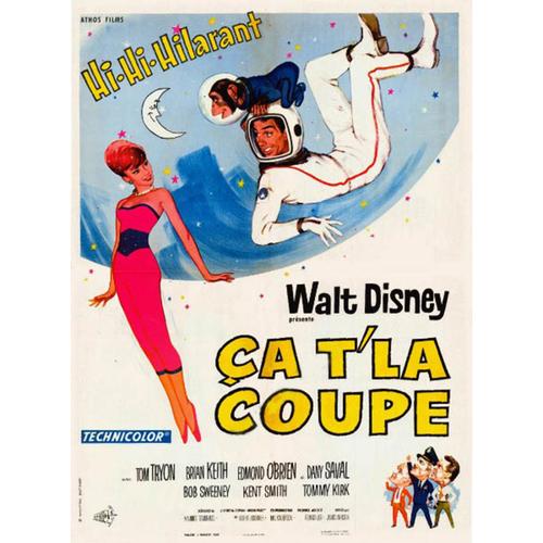 Ça T'la Coupe / Affiche Originale 60x80cm / James Neilsson, 1962, Tom Tryon, Edmond O' Brien, Dany Saval (Production Walt Disney)