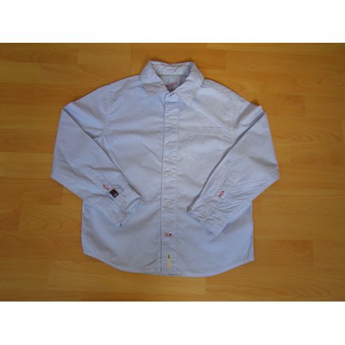 Chemise Manches Longues Rayées Bleue Okaïdi - 8ans