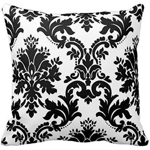 Coquelicot-Bébé Noir Et Blanc Motif Floral Taie D'oreiller Couvre Fleur Design Maison Canapé Décoratif Carré 18x18 Deux Côtés