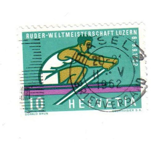 Timbre Oblitéré : Suisse, 1962